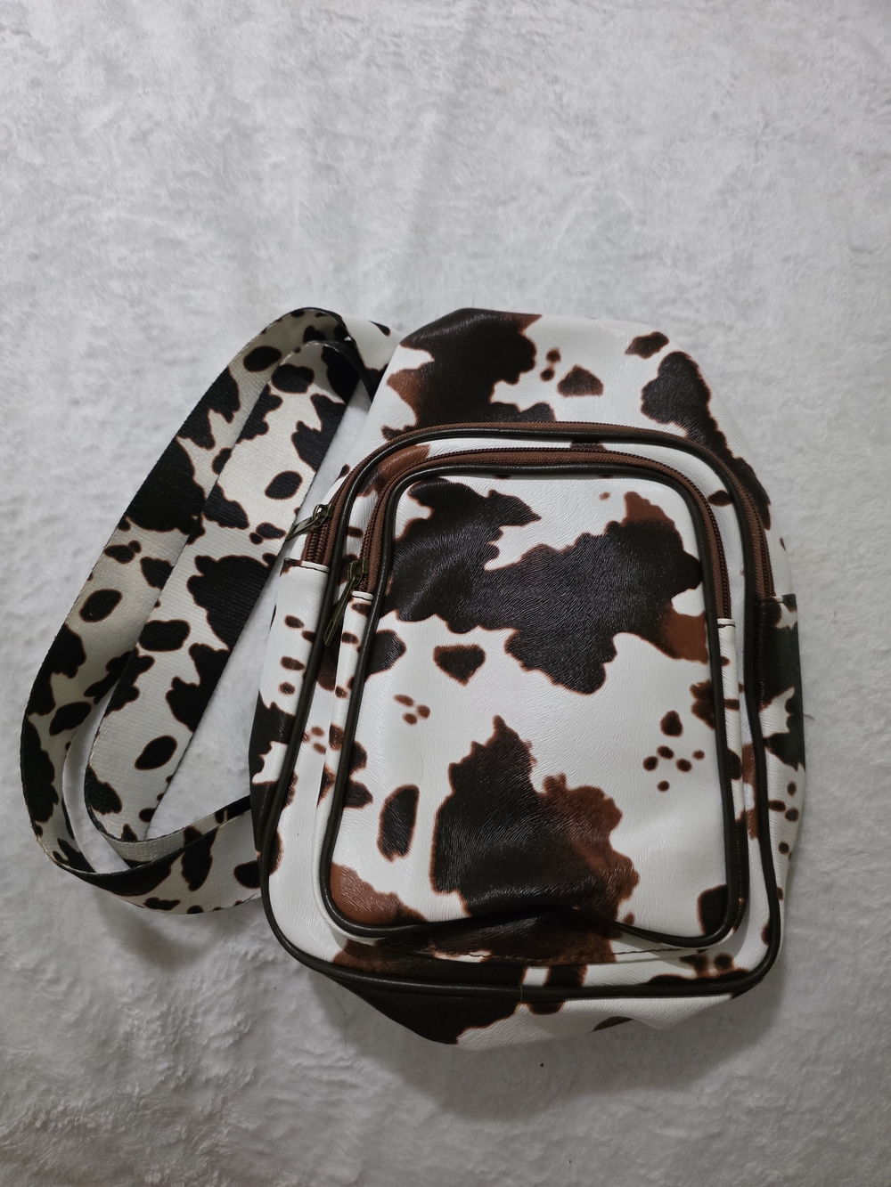 Cow Print Crossbody Sling Bag